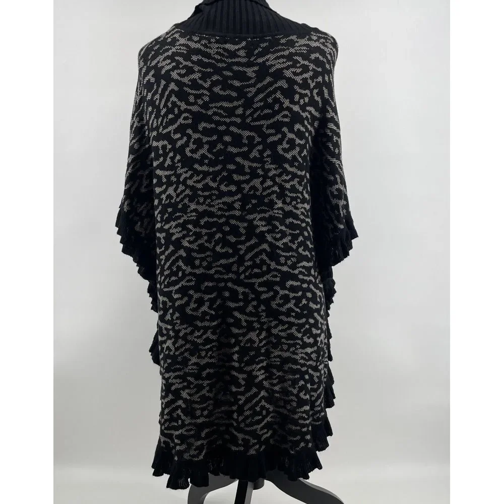 Joseph A Poncho High Neck Sweater Womens XL‎ Boho Western Artsy Fairy Whimsigoth